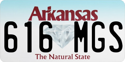 AR license plate 616MGS