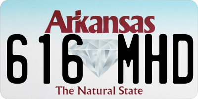 AR license plate 616MHD