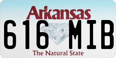 AR license plate 616MIB