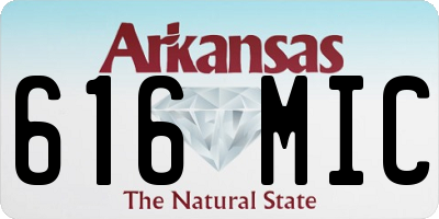 AR license plate 616MIC
