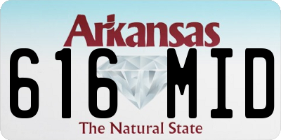 AR license plate 616MID