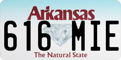 AR license plate 616MIE