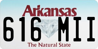 AR license plate 616MII