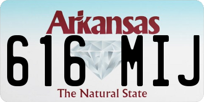 AR license plate 616MIJ