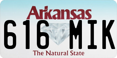 AR license plate 616MIK