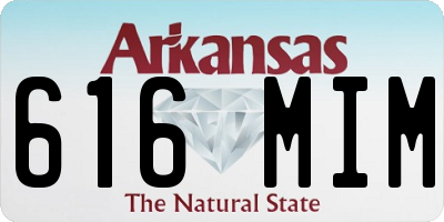 AR license plate 616MIM