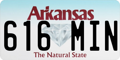 AR license plate 616MIN