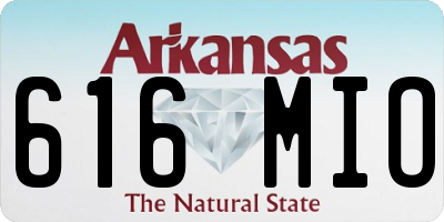 AR license plate 616MIO