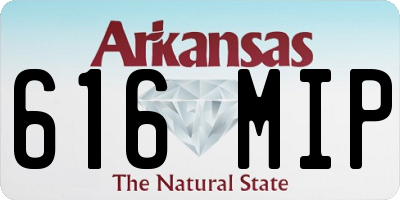 AR license plate 616MIP