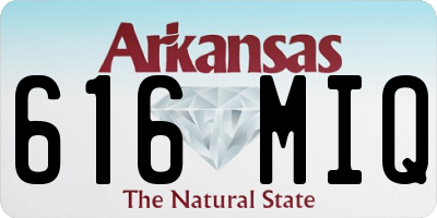 AR license plate 616MIQ