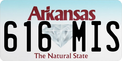 AR license plate 616MIS