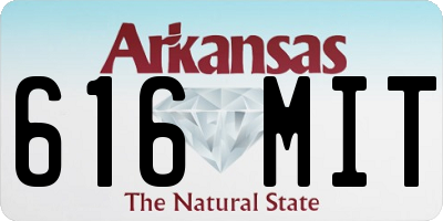 AR license plate 616MIT