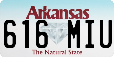 AR license plate 616MIU