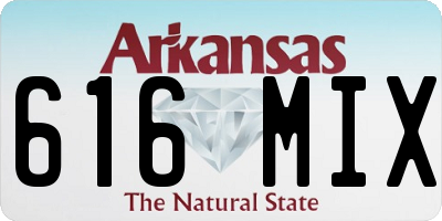 AR license plate 616MIX