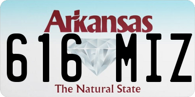 AR license plate 616MIZ