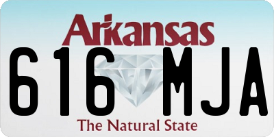 AR license plate 616MJA
