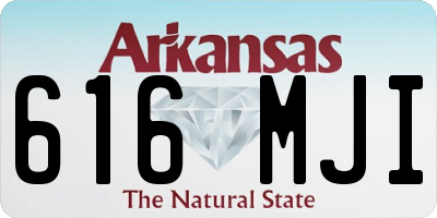 AR license plate 616MJI