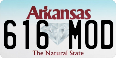AR license plate 616MOD
