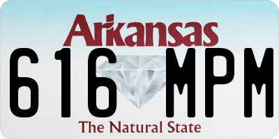 AR license plate 616MPM
