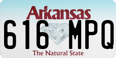 AR license plate 616MPQ