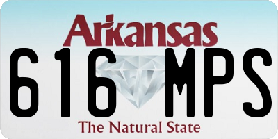 AR license plate 616MPS