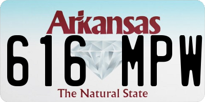 AR license plate 616MPW