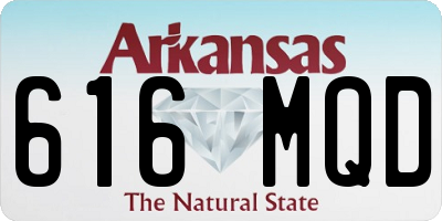 AR license plate 616MQD