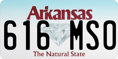 AR license plate 616MSO
