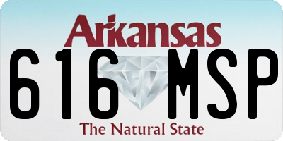 AR license plate 616MSP
