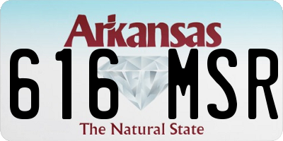 AR license plate 616MSR