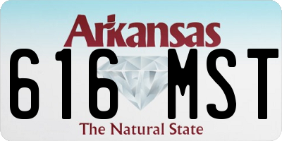 AR license plate 616MST