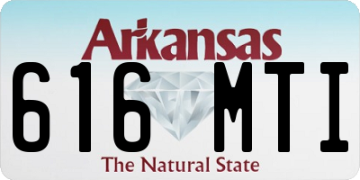 AR license plate 616MTI