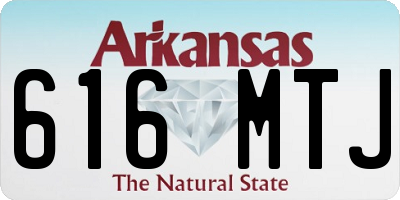 AR license plate 616MTJ