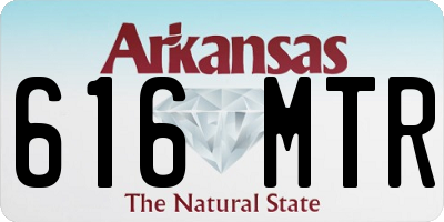 AR license plate 616MTR