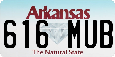 AR license plate 616MUB