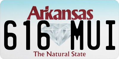 AR license plate 616MUI