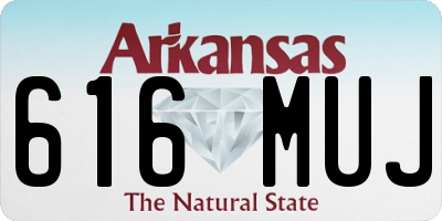 AR license plate 616MUJ