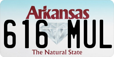 AR license plate 616MUL