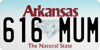 AR license plate 616MUM