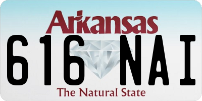 AR license plate 616NAI
