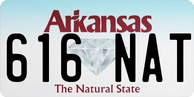 AR license plate 616NAT