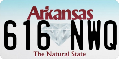AR license plate 616NWQ