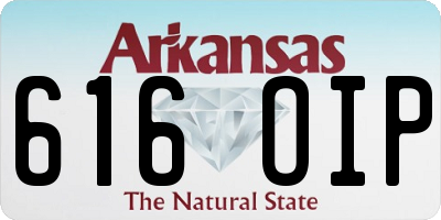 AR license plate 616OIP