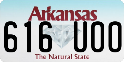 AR license plate 616UOO