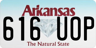 AR license plate 616UOP