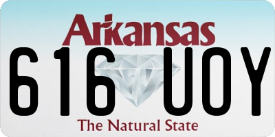 AR license plate 616UOY