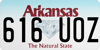 AR license plate 616UOZ
