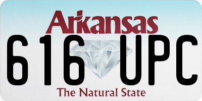 AR license plate 616UPC