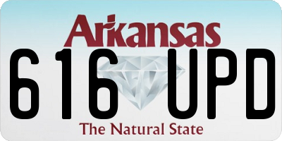 AR license plate 616UPD
