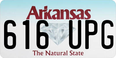 AR license plate 616UPG